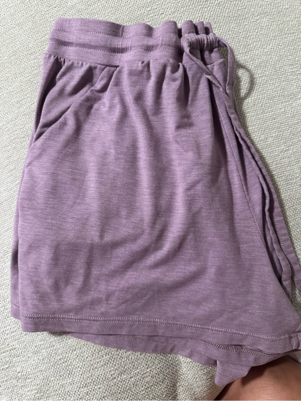 Tommy John Ribbed Tank and Drawstring Lounge Shorts Set - Lavender - Picture 2 of 9